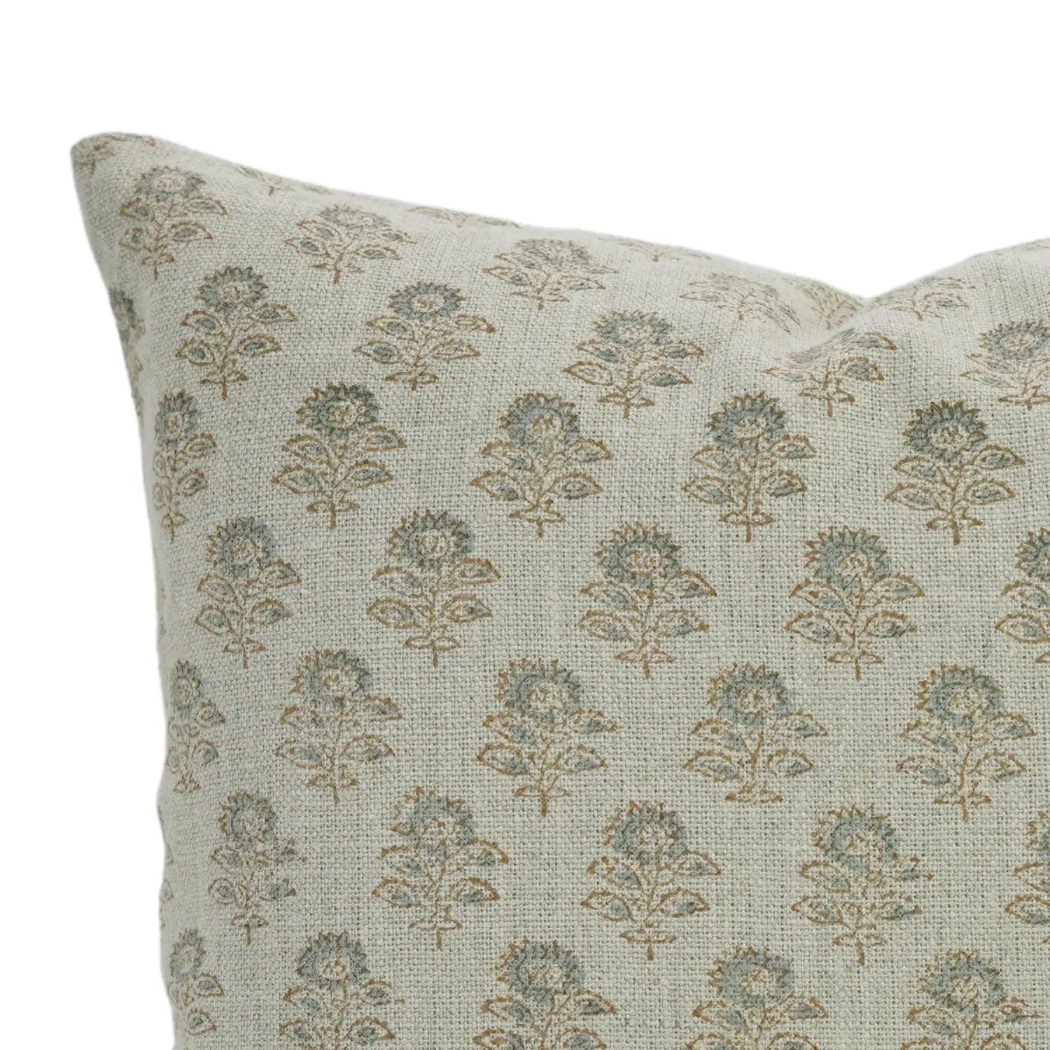Decorative  Pillow Cover  Thick Linen Zipper Cushion Cover -bagru Buti