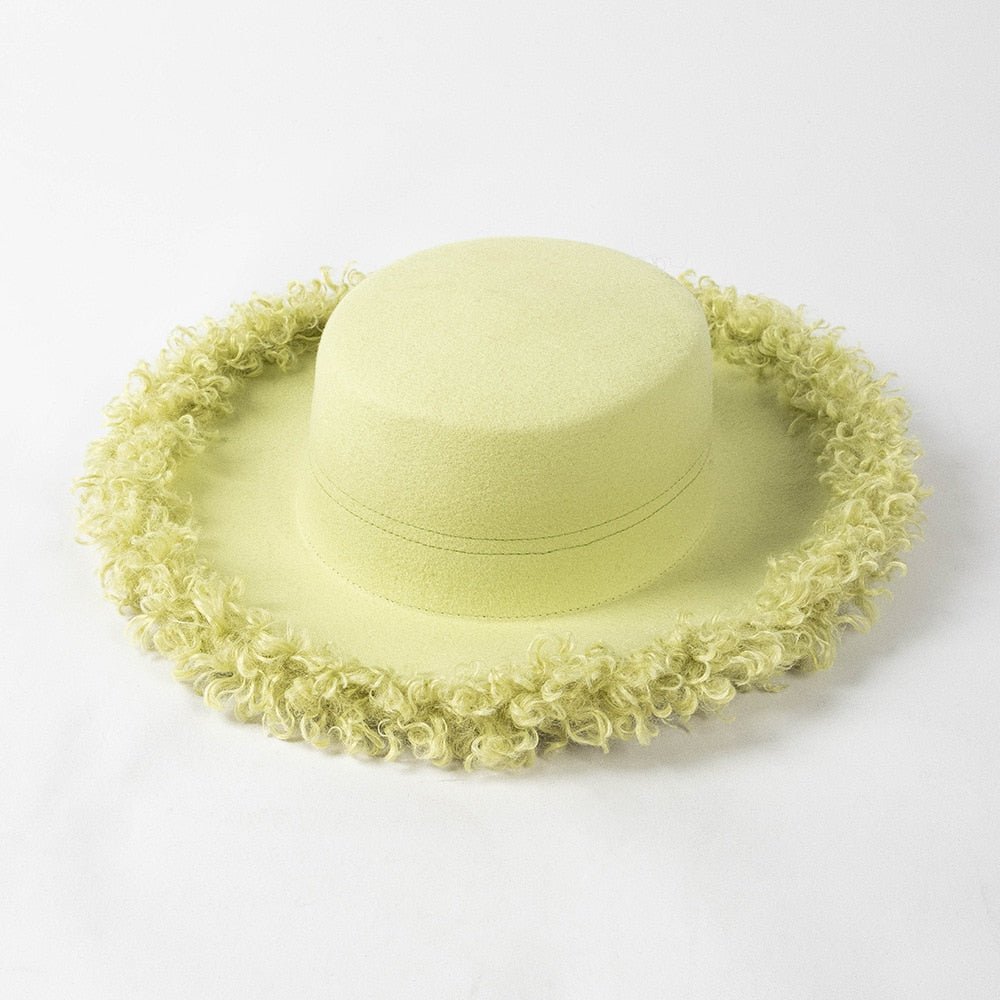 Faux Fur Rim Wool Hat