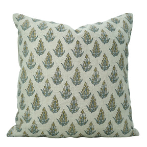 Boho Block Print Pure Linen Pillow Cover - Kanak Buti