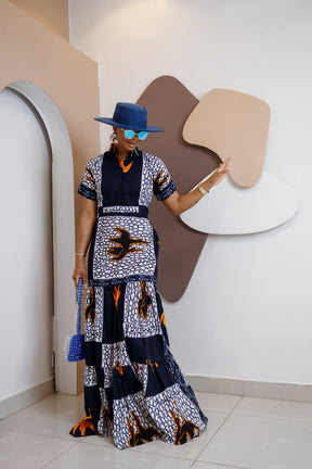 Nzama – Ankara Maxi Shirt Dress