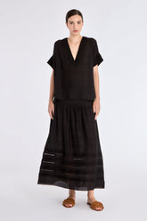 Ivy V-Neck Blouse | Black