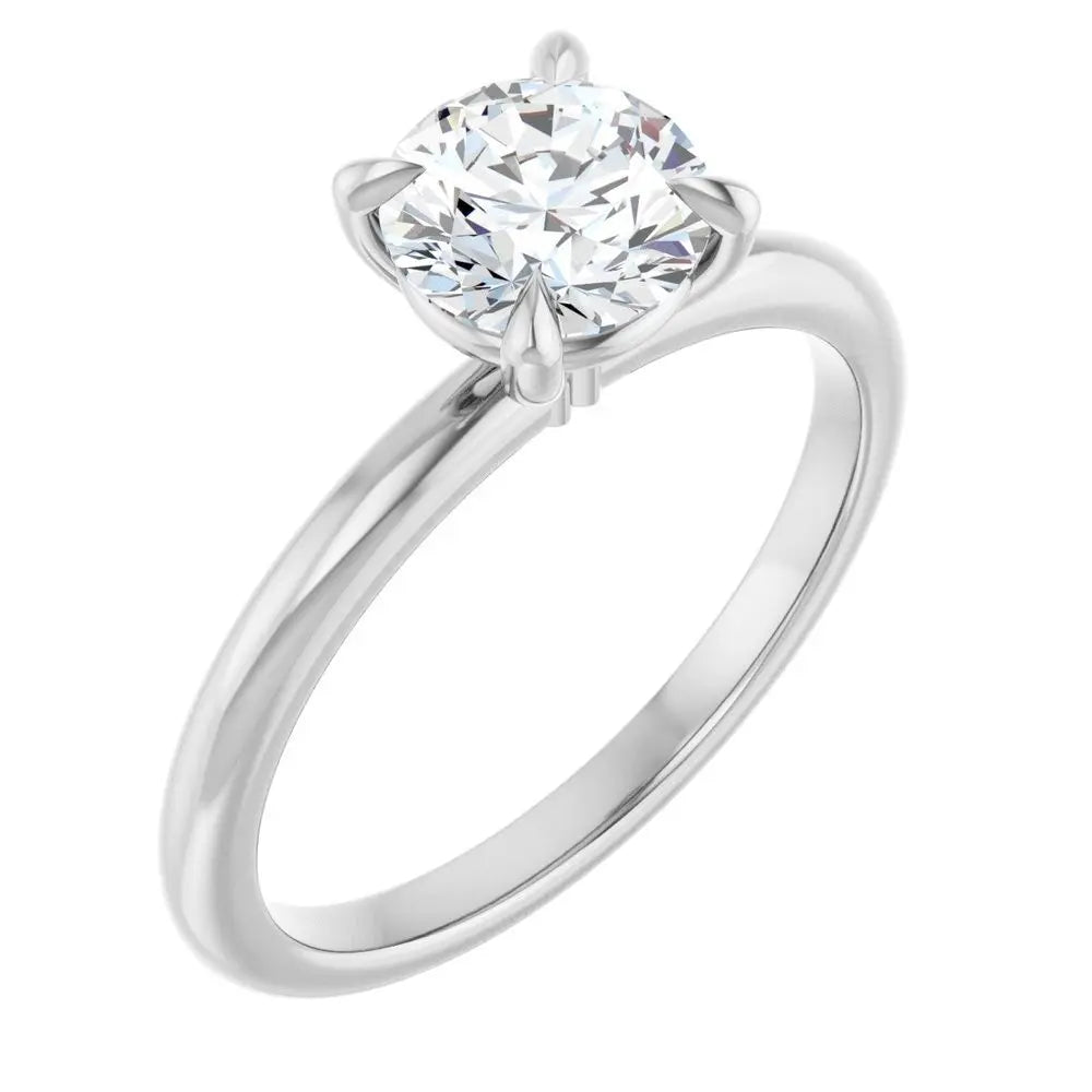 1 CT Lab-Grown Round Diamond Solitaire Ring in 14K Gold