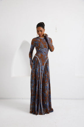 Maxi Dress - Dream Safari - Brown