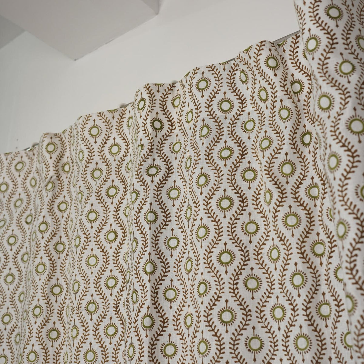 Hand Made Viscose Colored Linen Ring Curtain - Lehar