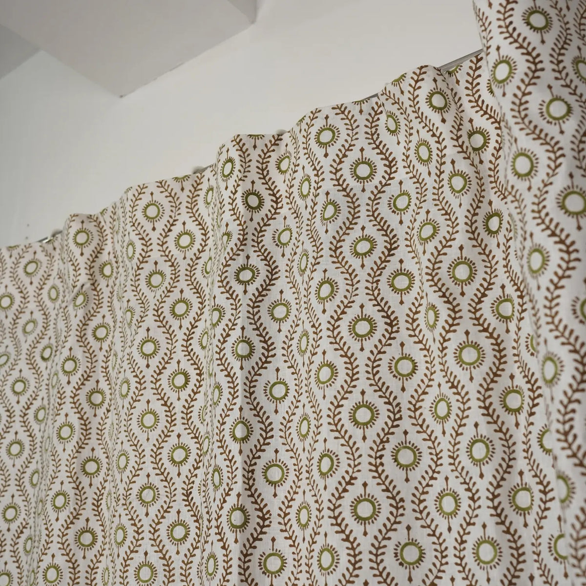 Hand Made Viscose Colored Linen Ring Curtain - Lehar