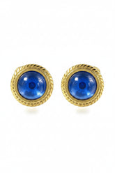 DEJI ENIOLA Serrated Wheat Ear Zircon Cufflinks