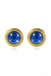 Serrated Wheat Ear Zircon Cufflinks