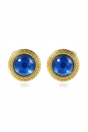 Serrated Wheat Ear Zircon Cufflinks
