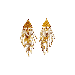 TRIANGLE FRINGE EARRINGS