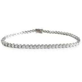 THE “MARIE” HEART BEZEL TENNIS ANKLET