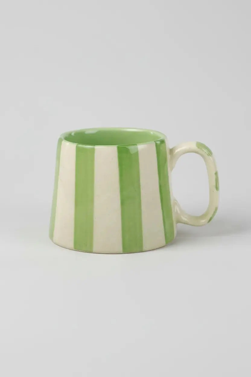Ceramic Striped Coffee Cup Set - 220ml