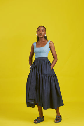 Amaka denim skirt