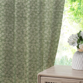 Artisan Hand Block Printed 2 Pleated Curtain-ola Virsti