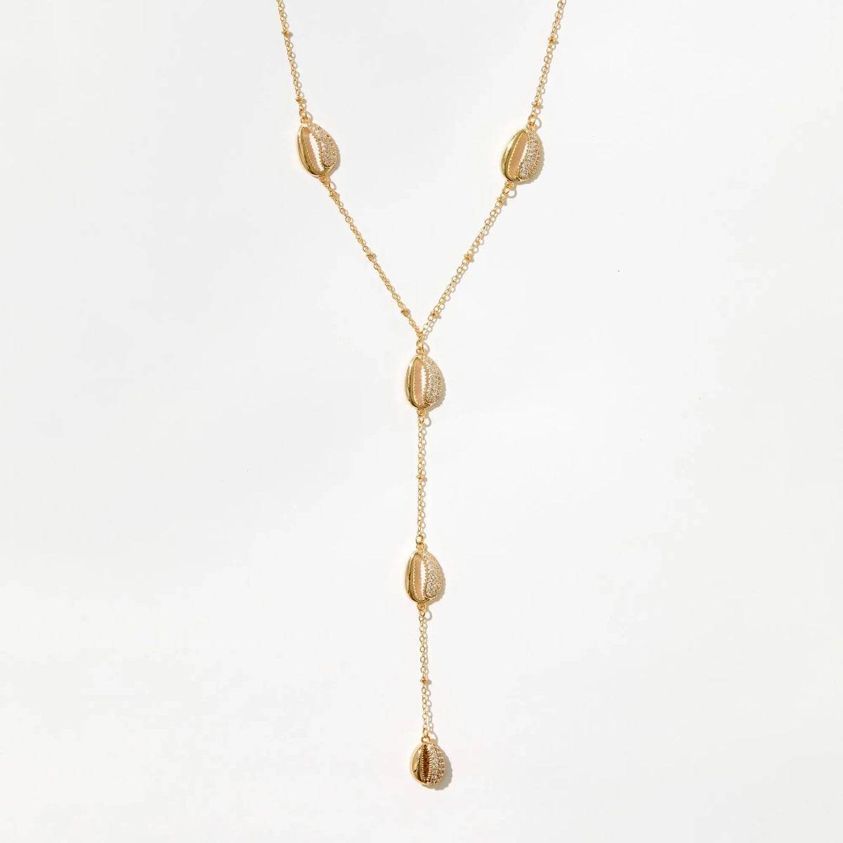 Cowrie Lariat Necklace