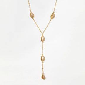 Cowrie Lariat Necklace