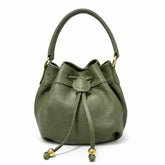 Sienne Textured Italian Leather Bucket Bag