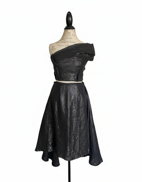 Shimmering Black Linen Co-ord