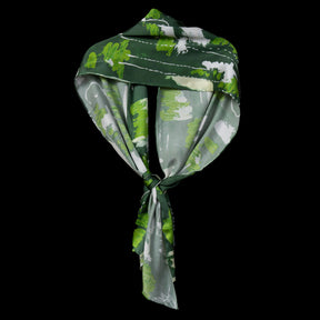 Green Silver Wall Splash Oblong Scarf