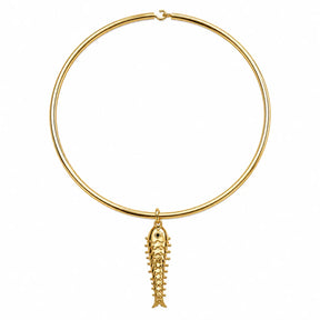RC Gold Choker with Fish Charm
