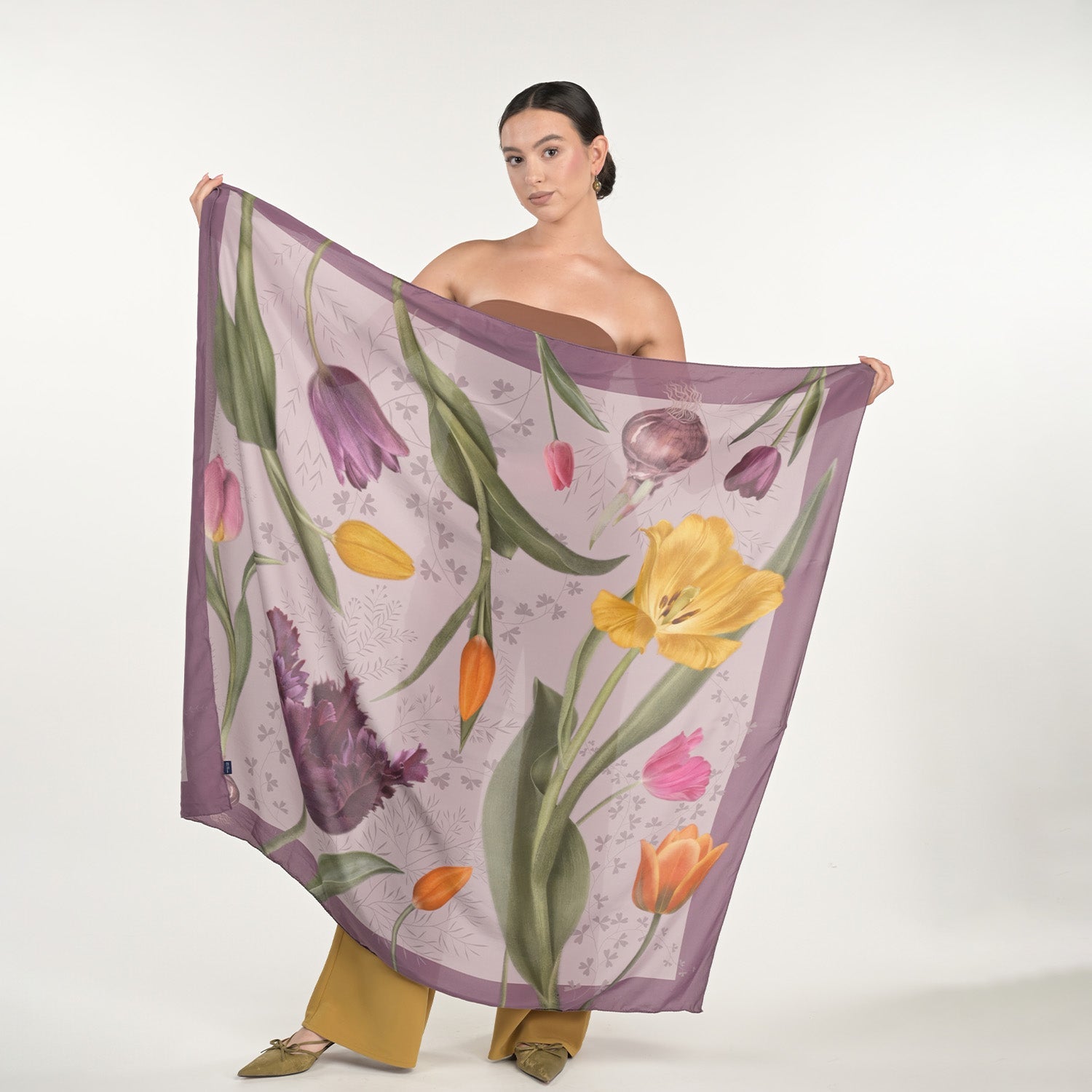 Tulip Scarf In Mauve