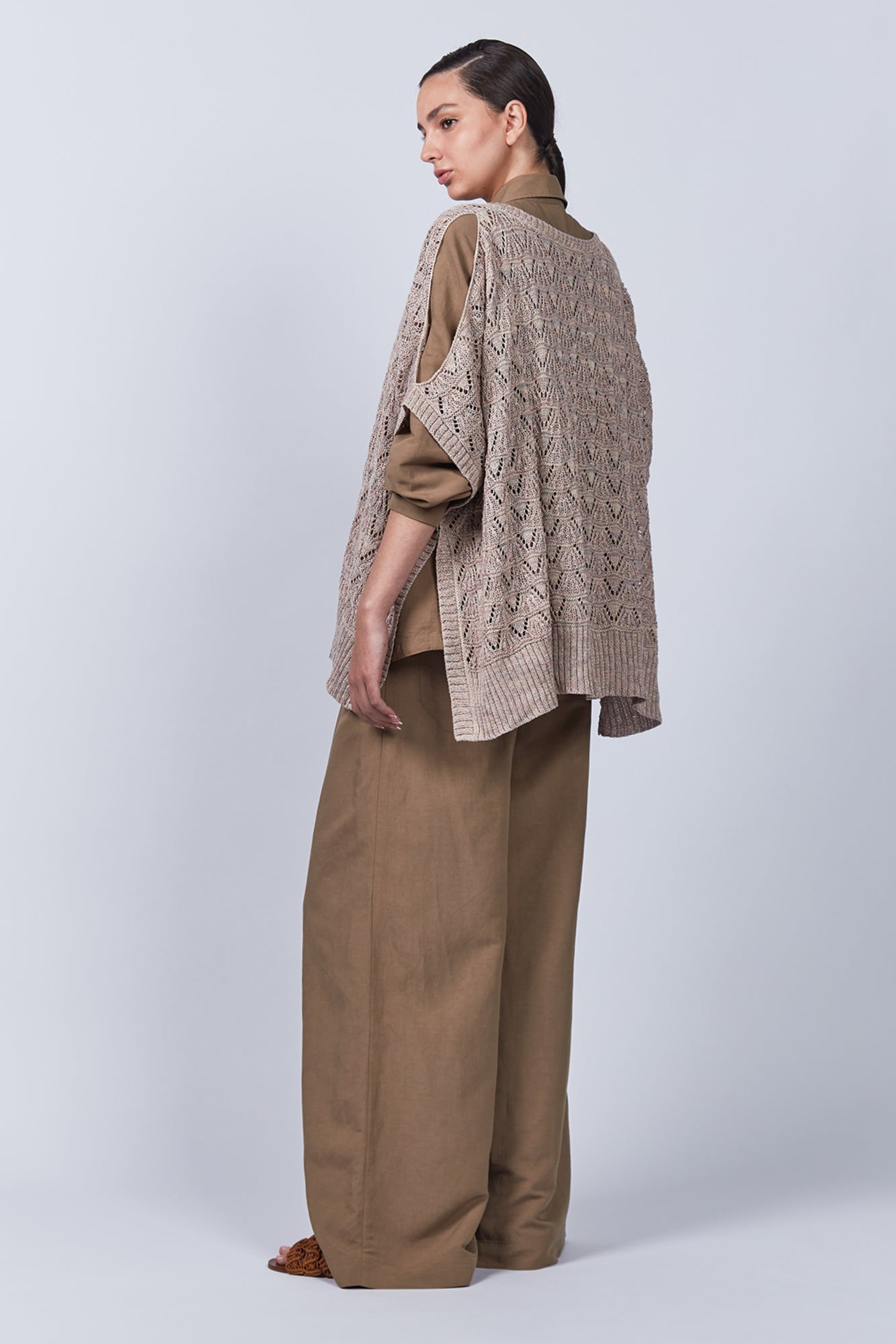 Baylee Poncho | Rose Melange