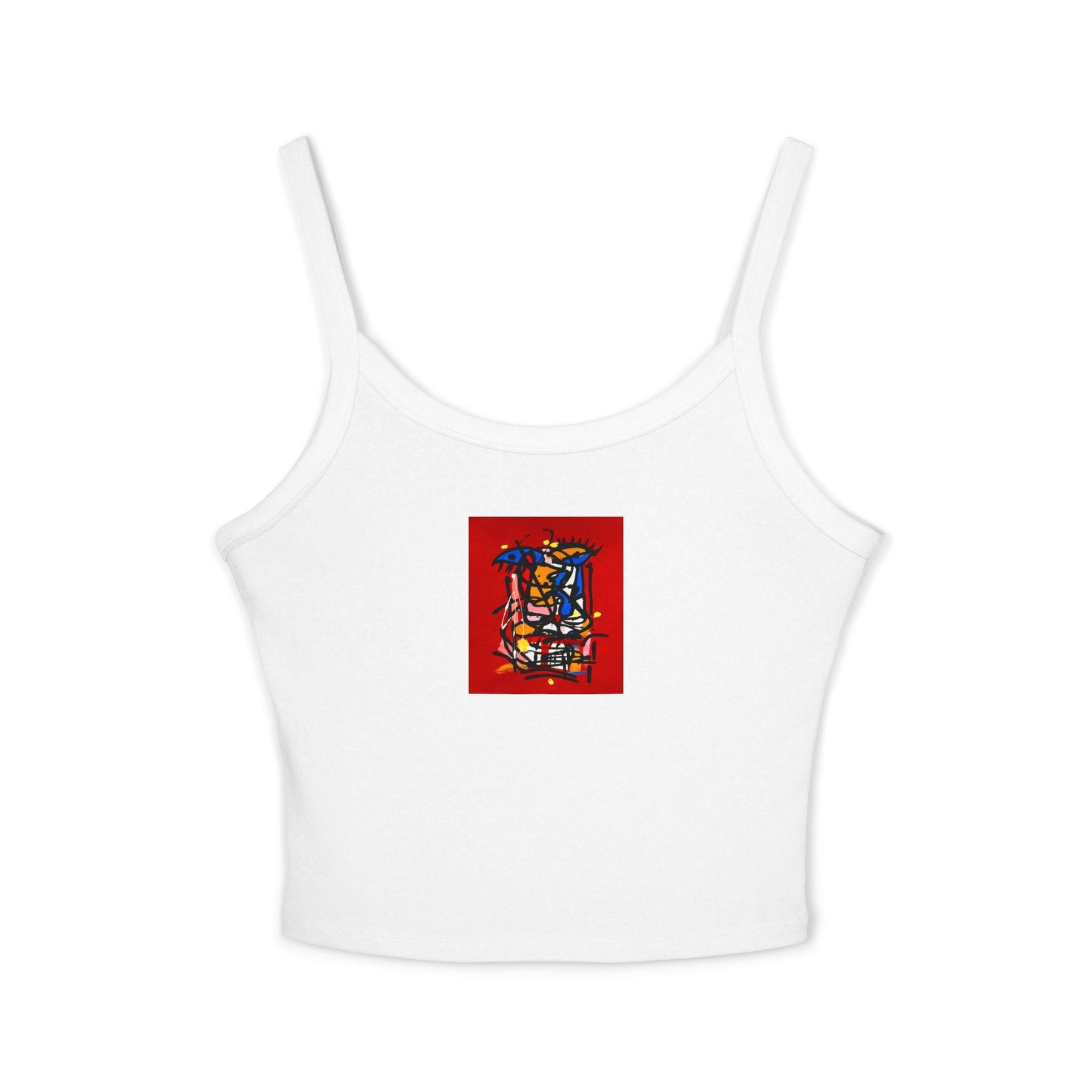 Colorful Art-Inspired Women's Spaghetti Strap Tank Top, Summer Fashion, Festival Wear, Perfect for Casual Outings, Gift for Art [...]