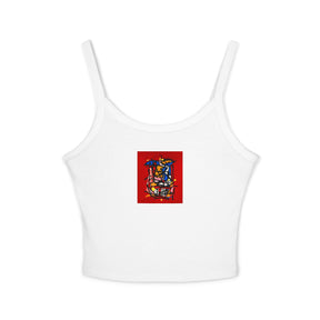 Colorful Art-Inspired Women's Spaghetti Strap Tank Top, Summer Fashion, Festival Wear, Perfect for Casual Outings, Gift for Art [...]