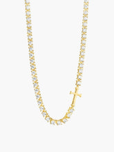 Luminous Cross Tennis Necklace