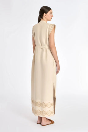 Denver Artisan Embroidered Dress | Ecru