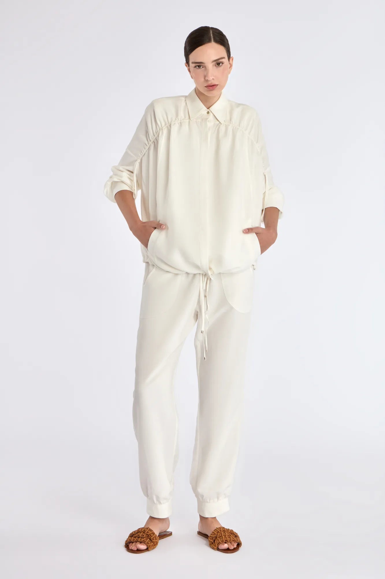 Ailani Linen Blend Jacket | Off White