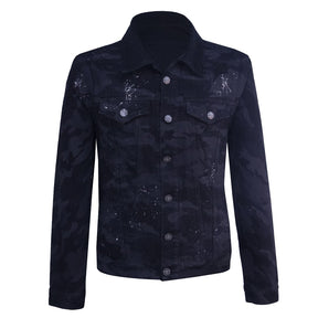 Black denim jacket with Marilyn Monroe print