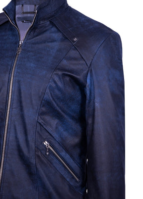 Classic Leather Jacket with Gusseted Shoulders