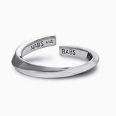 Lilo Ring in Silver And Black Rhodium
