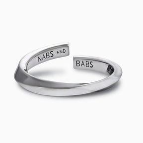 Lilo Ring in Silver And Black Rhodium