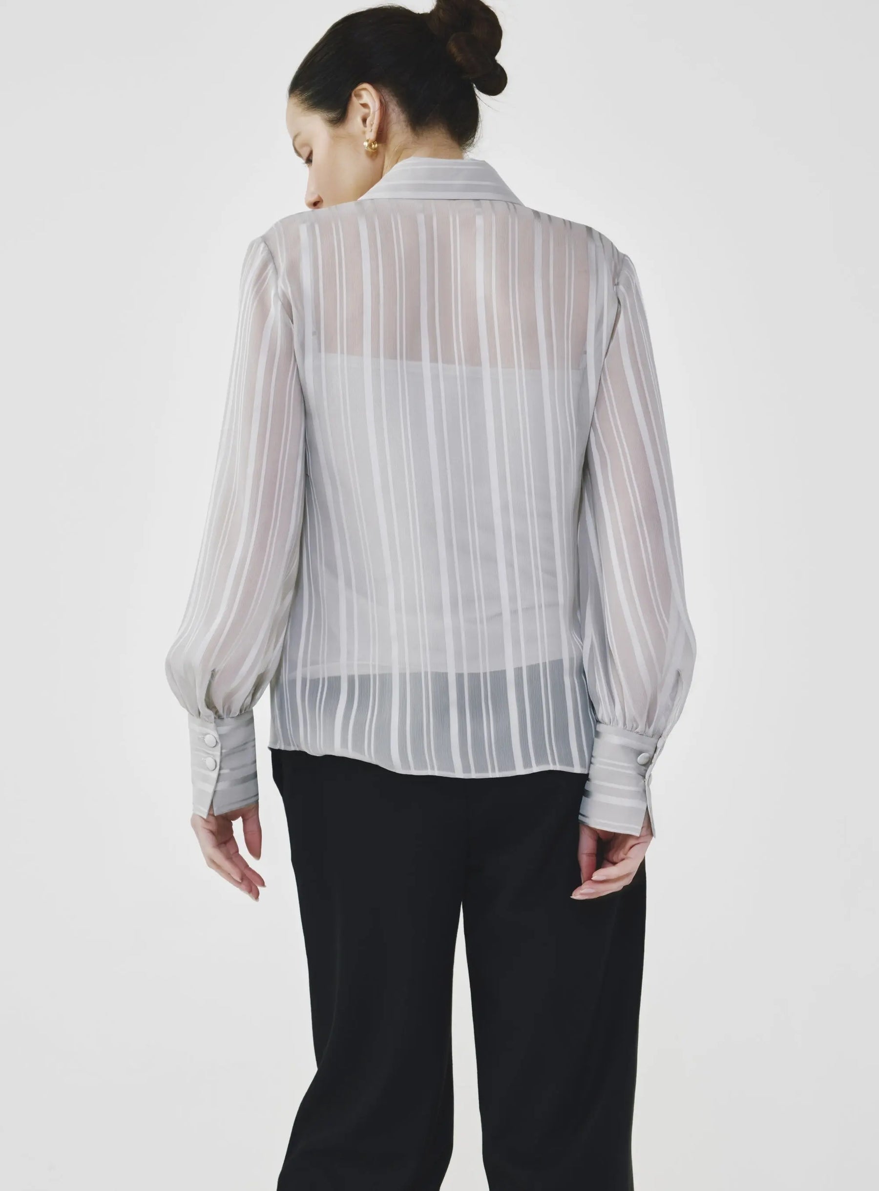 Sheer Stripe Blouse
