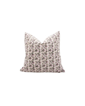 Decorative Hand-Carved Hand Block Printed Design Pure Linen Pillow Cover- Gul Naaz