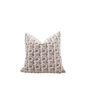 Decorative Hand-Carved Hand Block Printed Design Pure Linen Pillow Cover- Gul Naaz