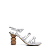 Palma Silver Knotted Sculptural Sandal