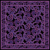 Silk Serpent Noir Scarf - Large
