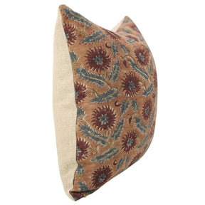 Hand Made Floral Pillow Cover Swarna Thick Linen