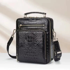 Luxe Artisanal Crocodile Leather Handbag | Heirloom Elegance