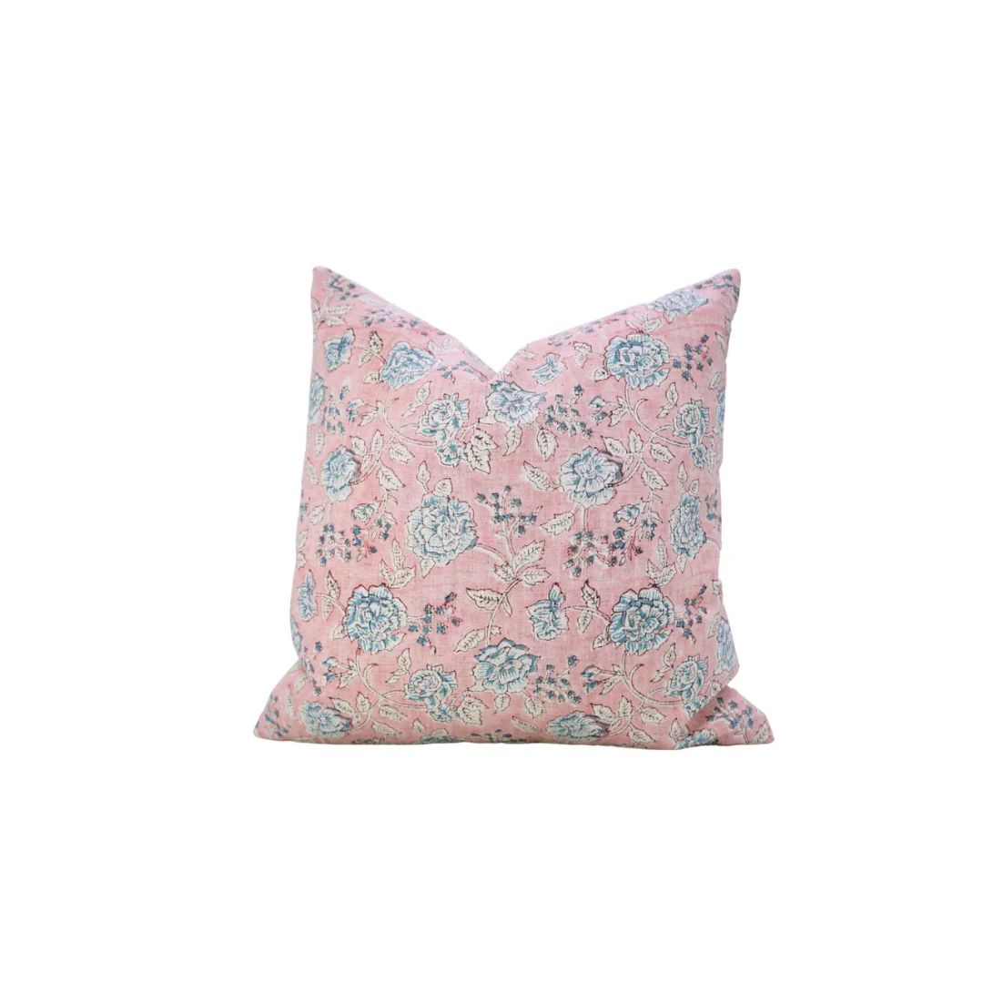 Stylish Hand Block Print Viscose Linen Pillow Cover - Rameshwaram