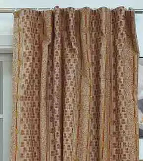 Floral Hand Block Print Anamika Linen Curtains