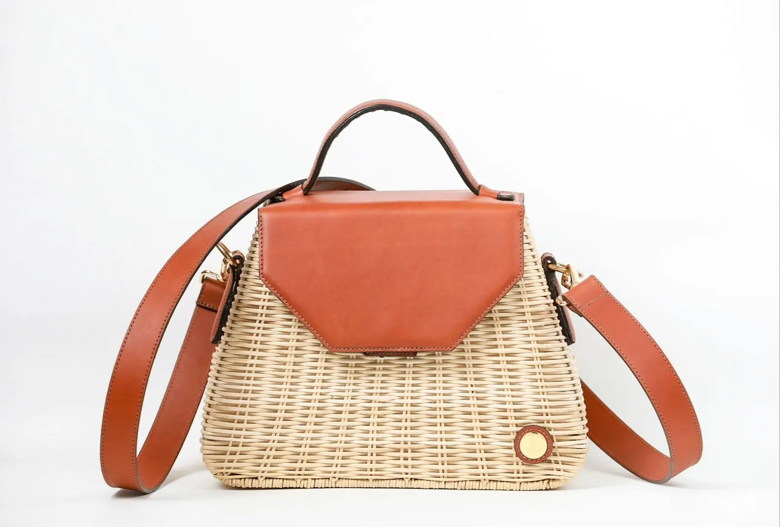 Emma Basket - Terracota Top Handle Bag