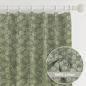 Artisan Hand Block Printed 2 Pleated Curtain-ola Virsti