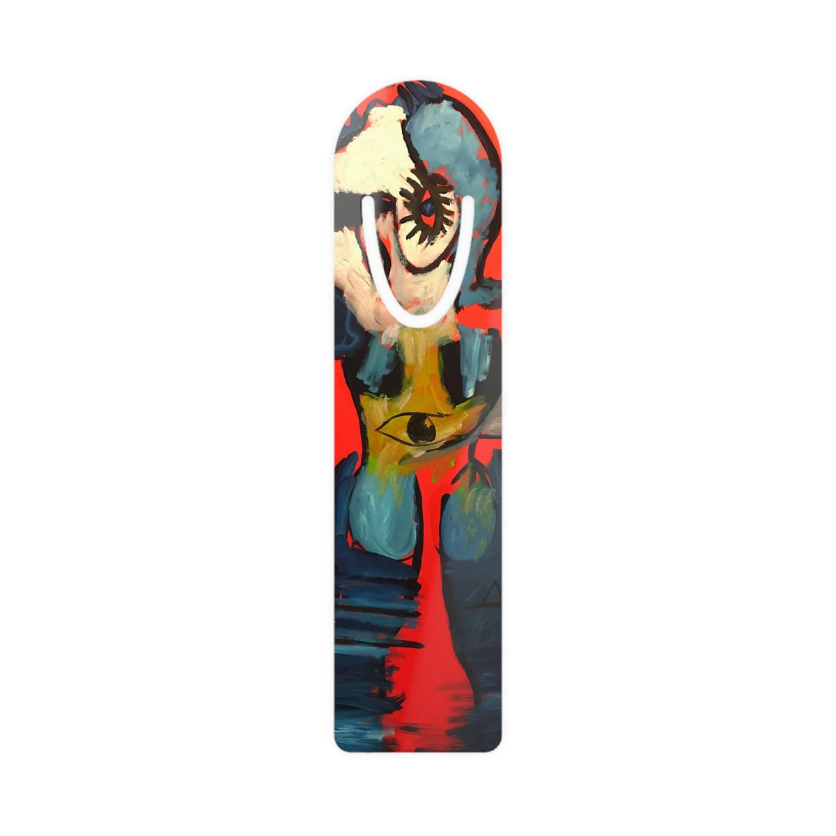 Artistic Metal Bookmark with Eye Design, Book Lover Gift, Unique Reading Accessory, Literary Gift, Colorful Bookmark