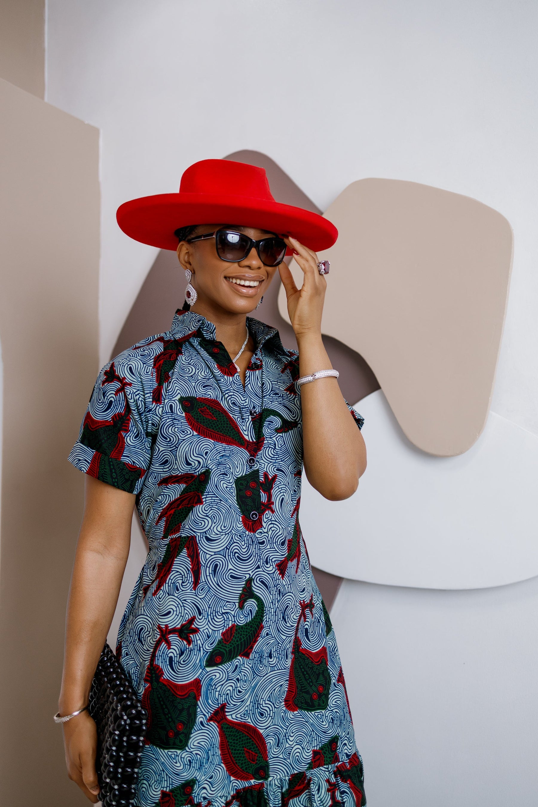 Adegboloja Kaftan Maxi Dress – Handmade African Ankara Elegance