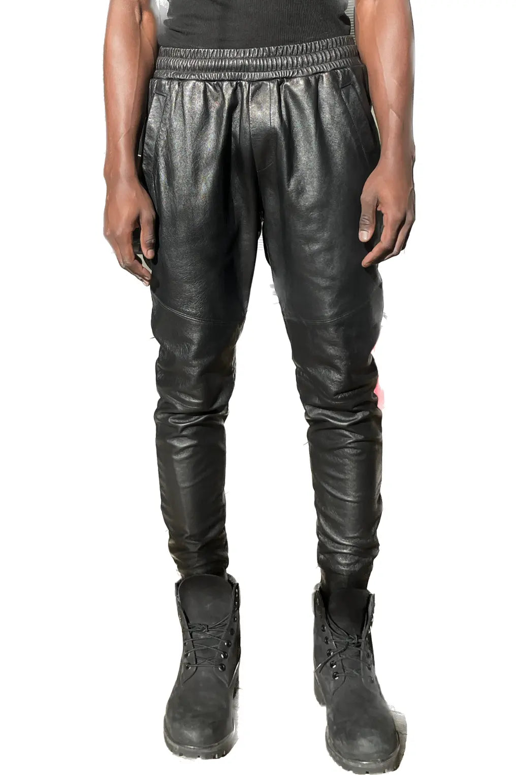 Mens Leather Jogger
