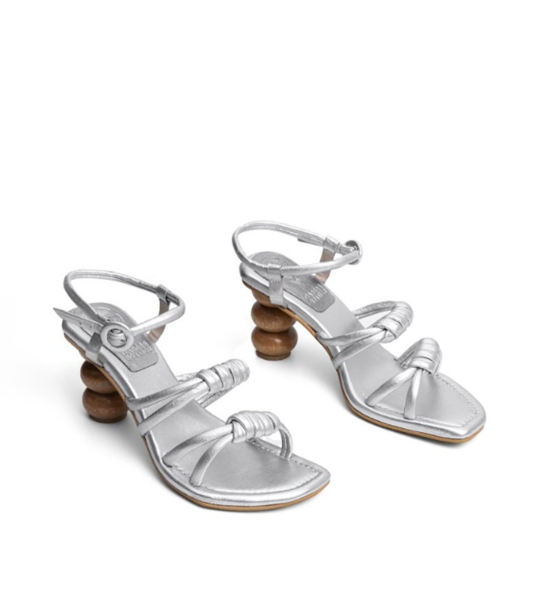 Palma Silver Knotted Sculptural Sandal