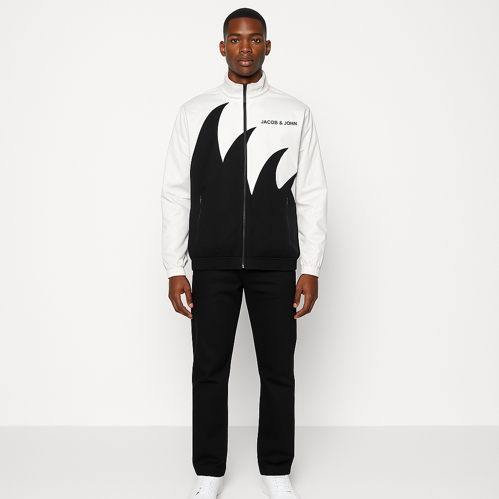 Black and White Wave jacket
